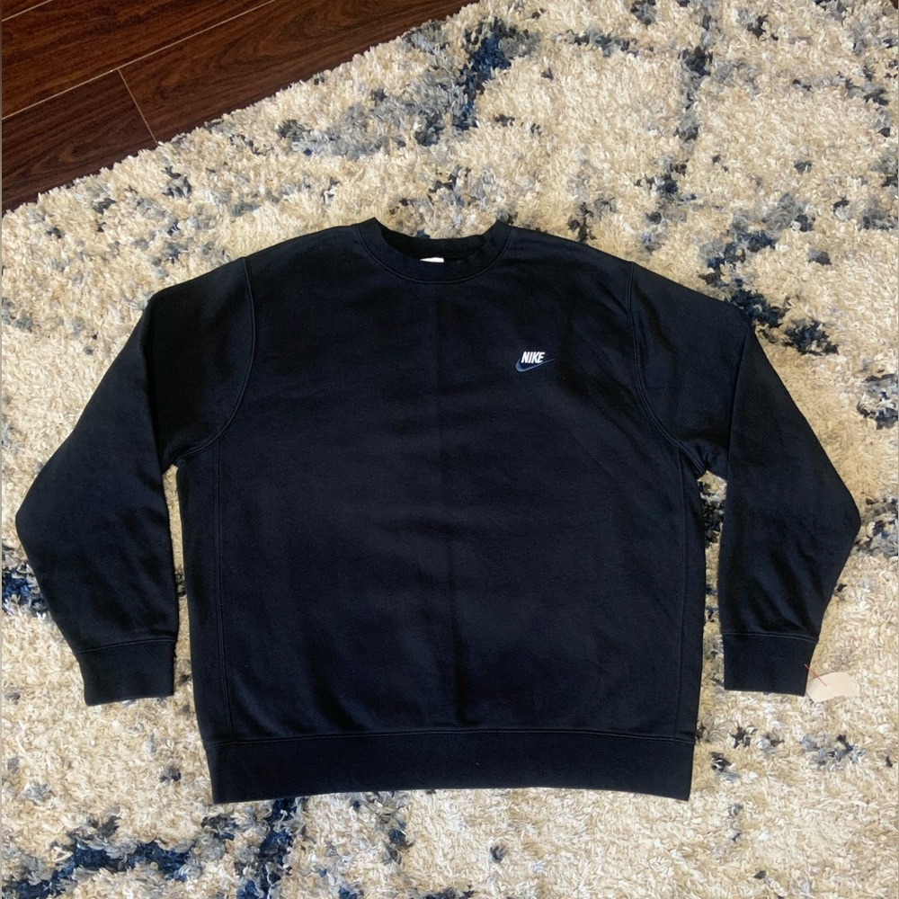 Men’s XL Nike Fleece Crewneck Pullover Sweatshirt Black